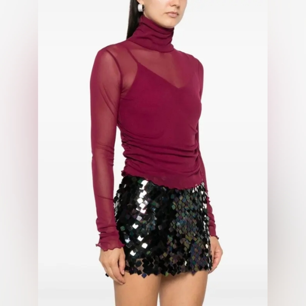 New Simkhai Bordeaux Velora Bodysuit XL